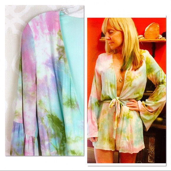 Soft Pastel Paint Splash Romper - Picture 8 of 8